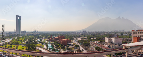 MONTERREY, NUEVO LEON / MEXICO - July 11, 2019: A panoramic view of the city of Monterrey during the day. photo