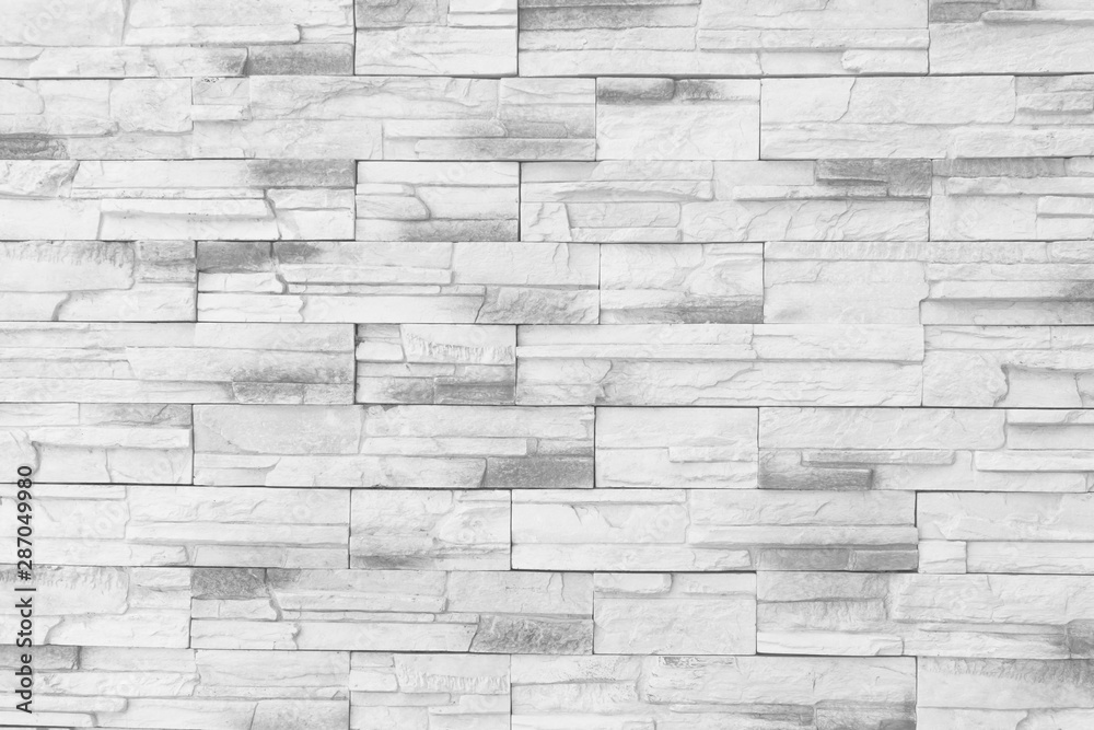 Fototapeta premium Gray brick wall or rear wall for interior or exterior to your design.