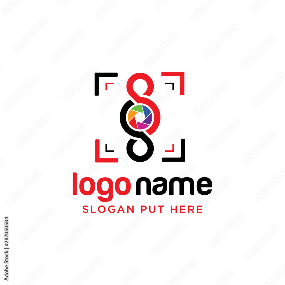 Duel Infinity photography/camera logo design template Duel Infinity photography/camera logo design template
