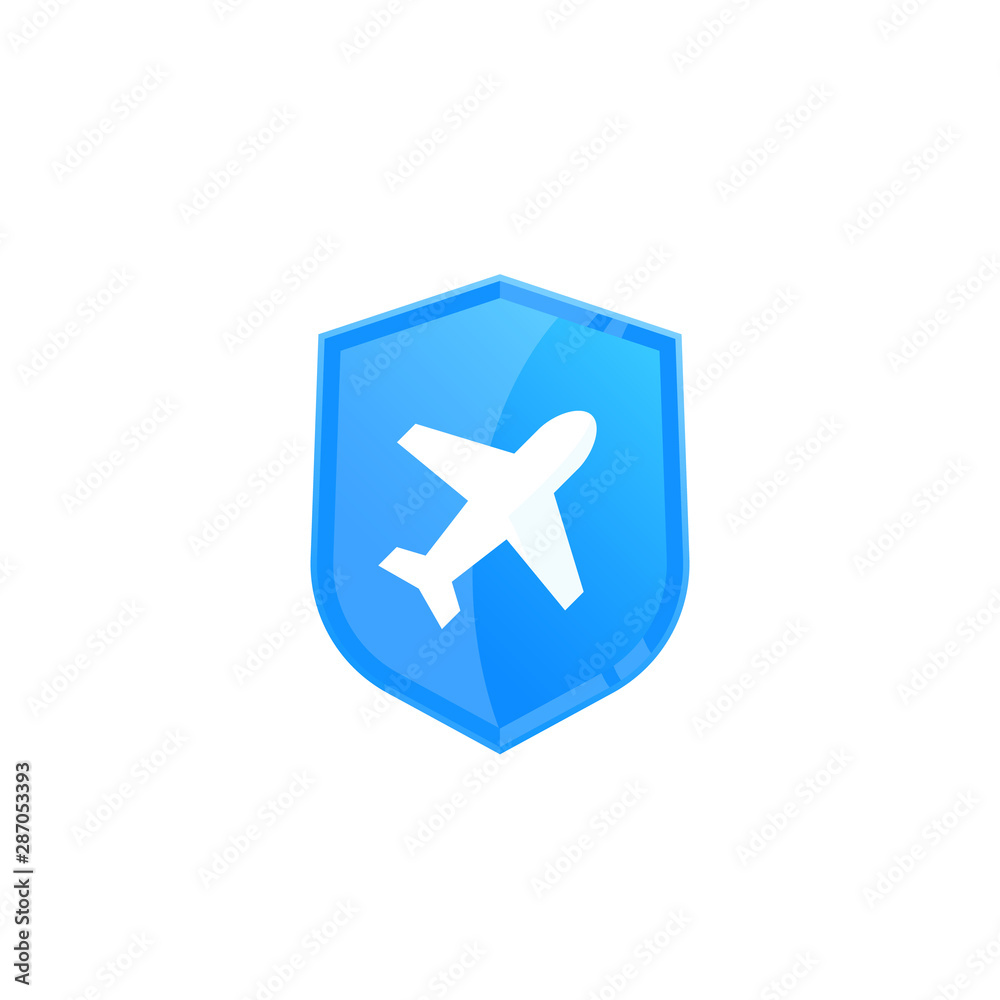 Travel insurance vector logo