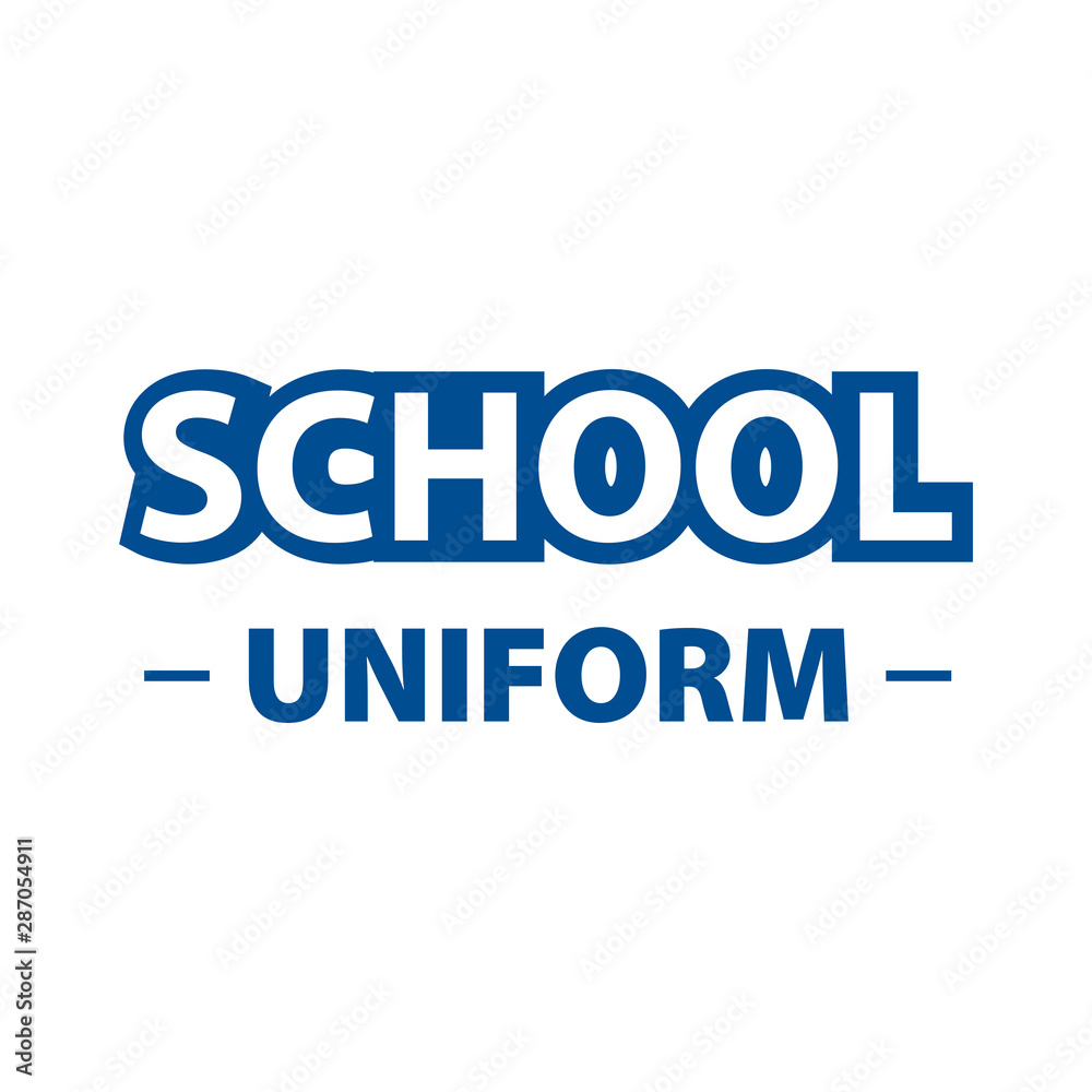 Vector logo for school store clothes and uniforms