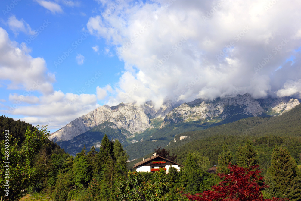 Panoramic view of Dolomiti mountains