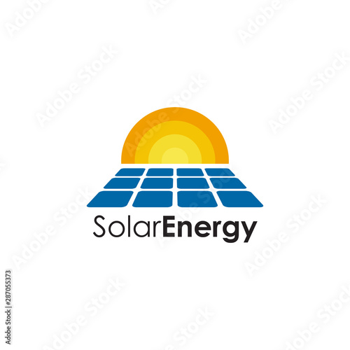Solar energy logo design inspiration vector template