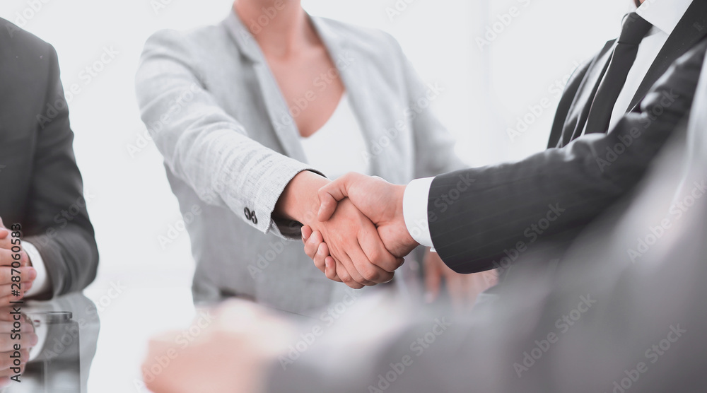 closeup.the handshake business partners.