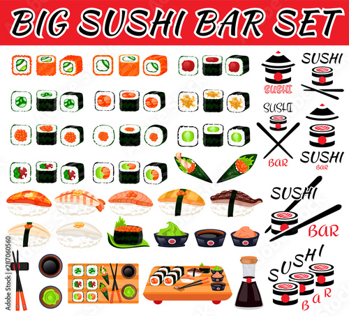 Sushi rolls japanese.