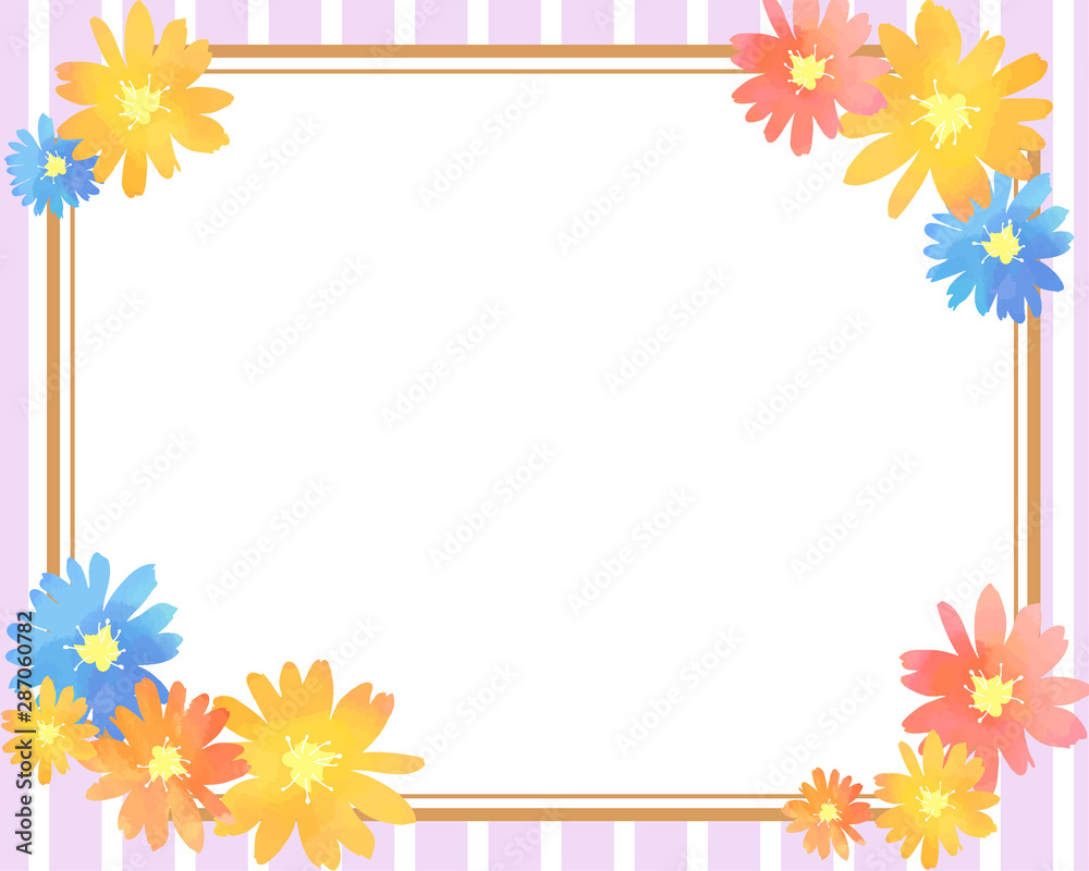 ポップ素材 イラスト 背景 水彩 お花のイラストデータ ポップ素材 イラスト 背景 水彩 お花のイラストデータ