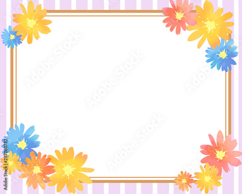 ポップ素材 イラスト 背景 水彩 お花のイラストデータ Stock Vector Adobe Stock