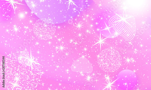Fairy background. Unicorn pattern.