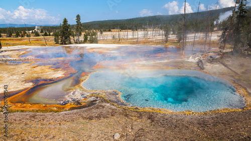 geothermal pool at the yellowstone