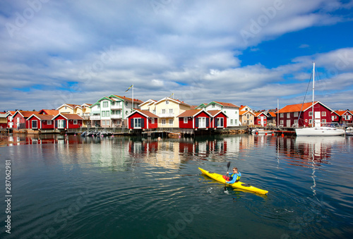 Wooden fishing huts Sweden, Scandinavia photo