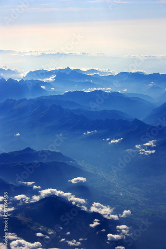 Mountains, view from the plane