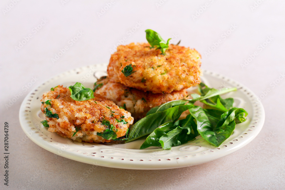 Fish and rice fritters, fishcakes Fish and rice fritters, fishcakes