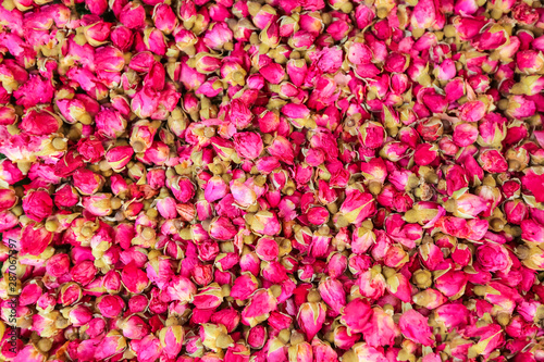 Dried rose buds for cosmetics, food, medicine and perfume