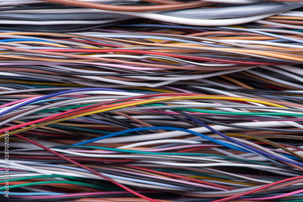 Electrical Wiring Solutions Cable Installation Closeup Electrical Wiring Solutions Cable Installation Closeup