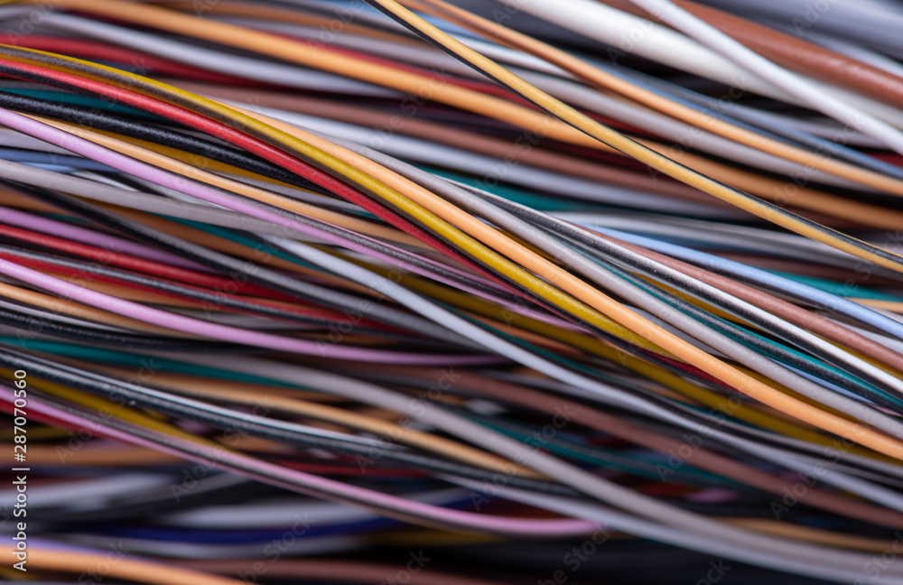 Electrical cable and wire, abstract background