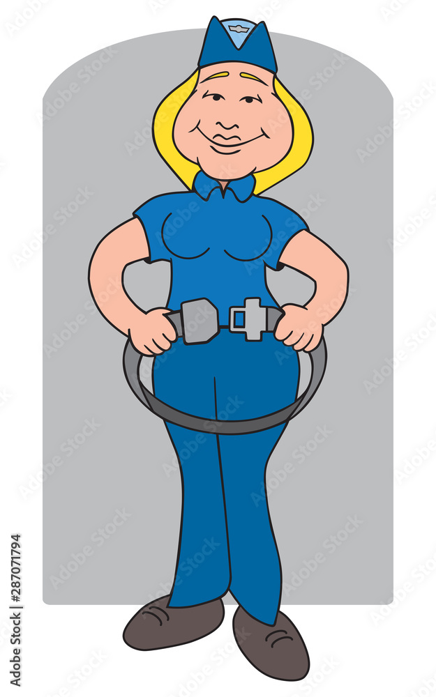 Obraz premium Smiling Flight Attendant
