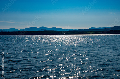 Adirondack mountains from Lake Champlain
