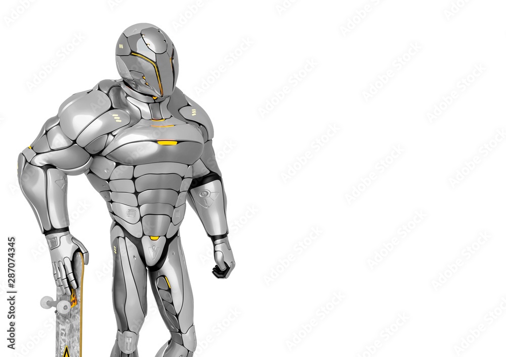 sci fi astronaut cartoon on the skate board in a white background sci fi astronaut cartoon on the skate board in a white background