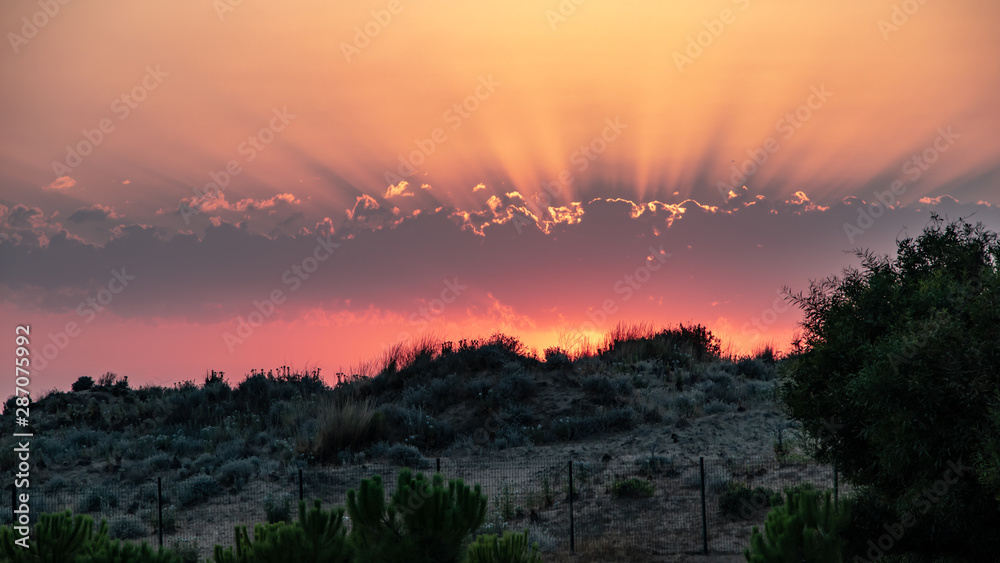 Fototapeta premium sunset in mountains