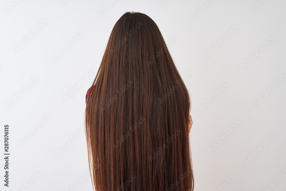 Young chinese woman wearing casual jacket standing over isolated white background Hugging oneself happy and positive from backwards. Self love and self care Young chinese woman wearing casual jacket standing over isolated white background Hugging oneself happy and positive from backwards. Self love and self care