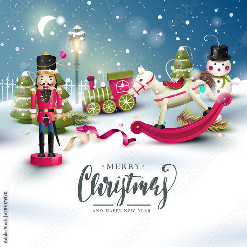 Christmas traditional greeting card
