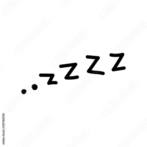 Vector illustration, business scribing doodle. "ZZZZ" lettering.