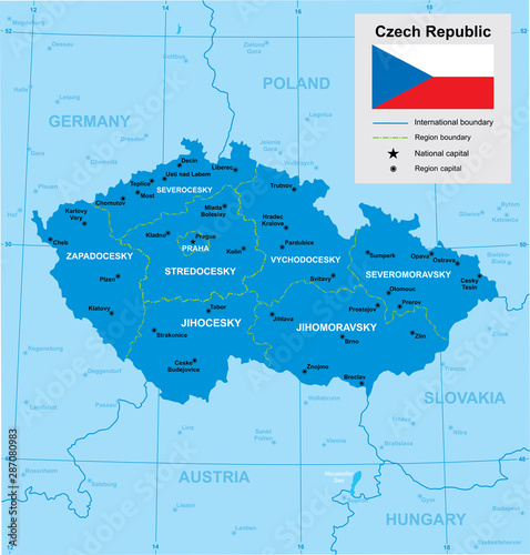 vector map of Czech Republic