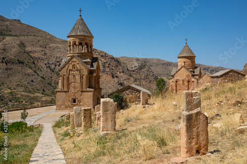 Noravank , Armenian Apostolic Church . 13th-century Armenian monastery , Located in Amaghu Valley, Vayots Dzor Province, Armenia . 