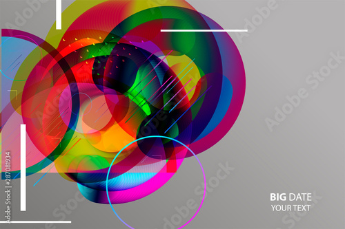 Bright colors conceptual banner white futuristic art neon universe 3d futuristic. Background modern abstraction