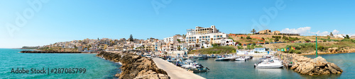 Panoramic view of the small city of Selinunte in Sicily during midday light photo