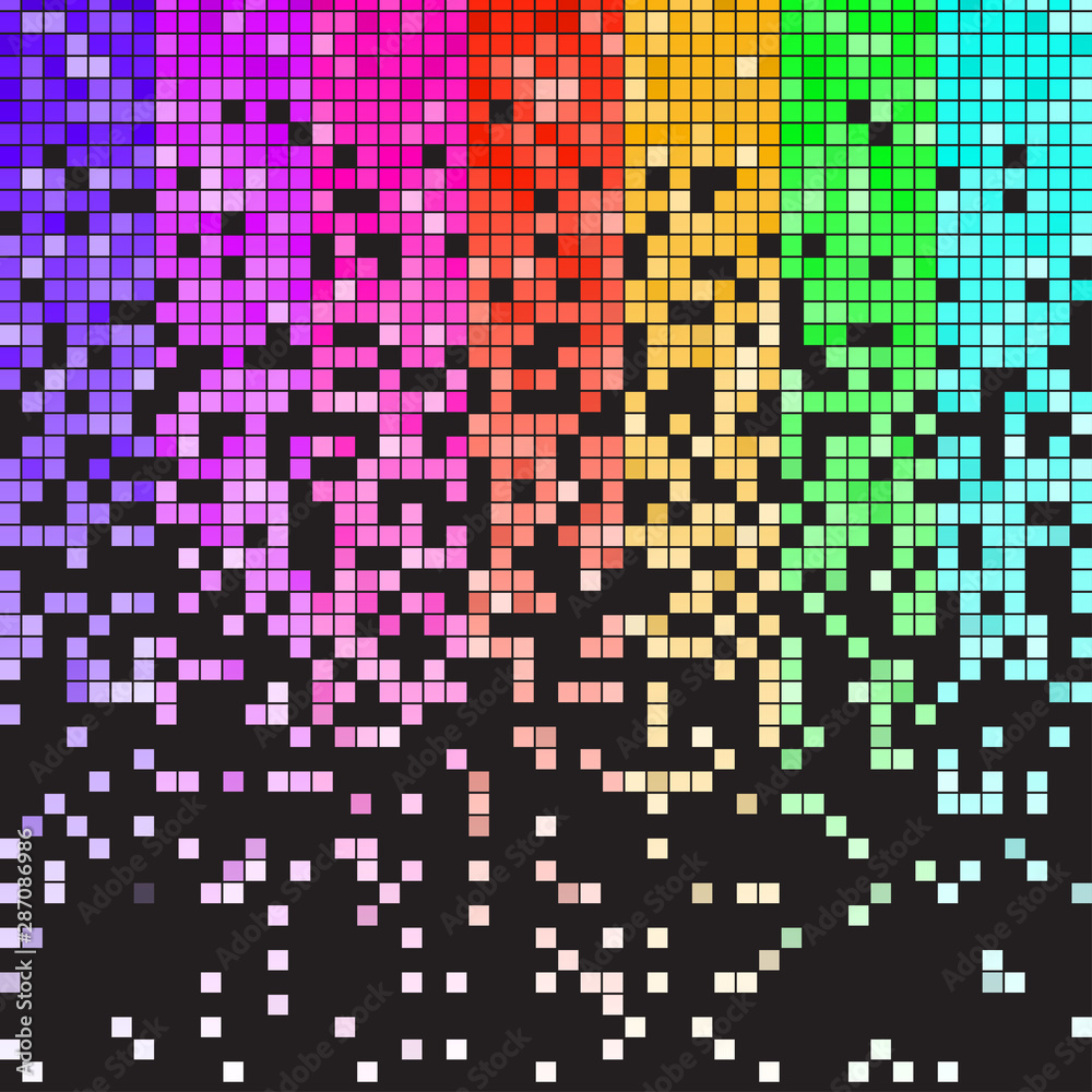 Fototapeta premium Colorful pixel background