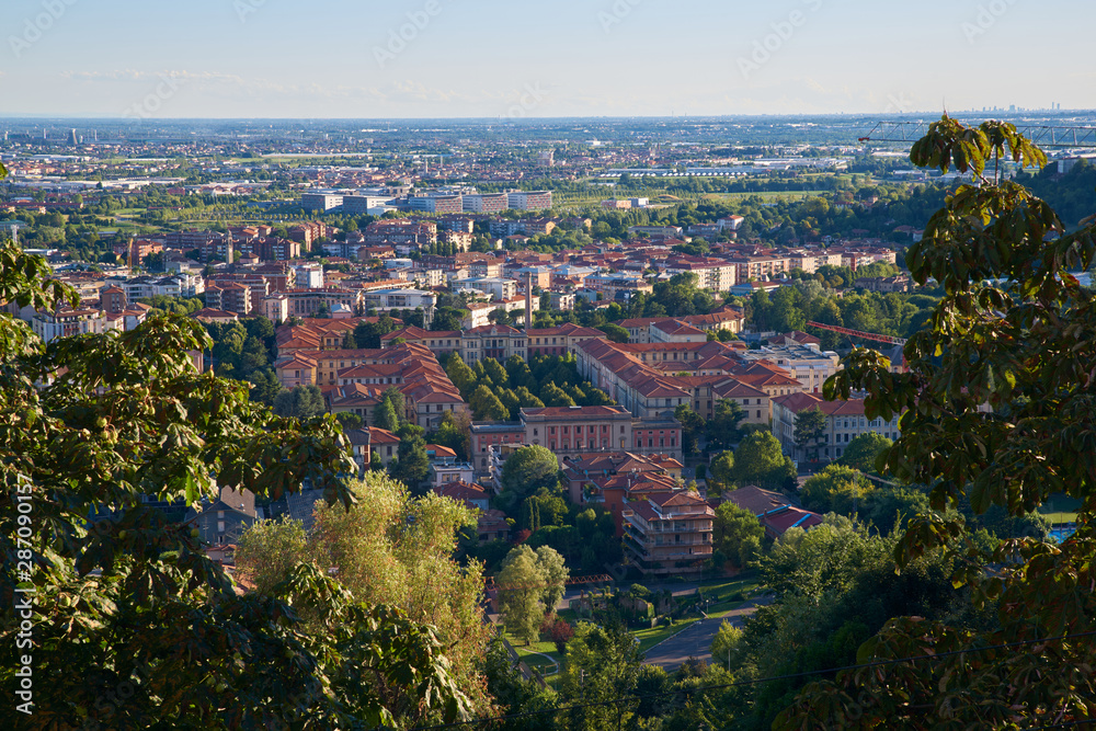 Picturesque view over Bergamo historic center