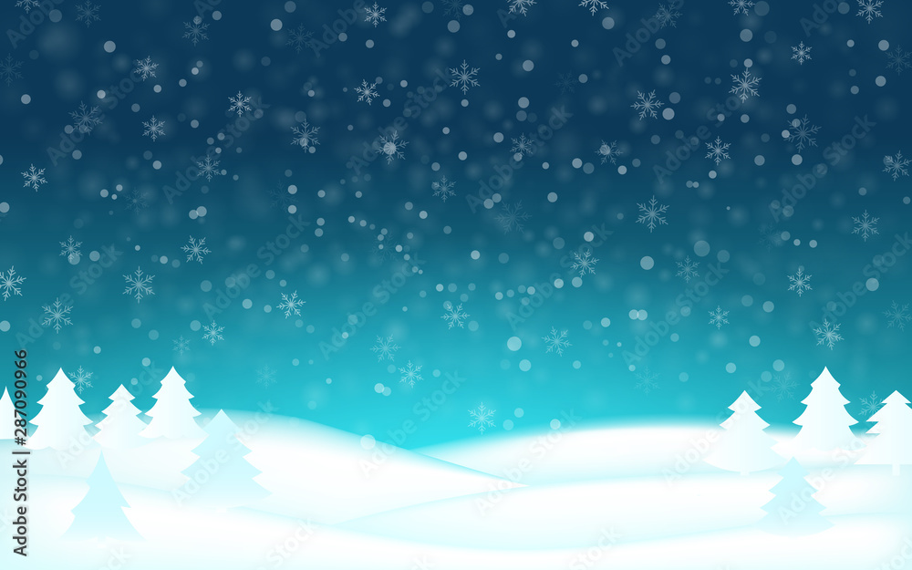 winter christmas snow blue xmas background vector winter christmas snow blue xmas background vector