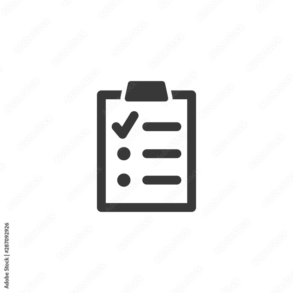 Check list with clipboard icon Check list with clipboard icon