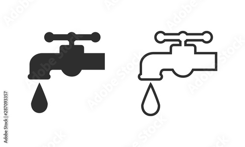 Faucet icon isolated on white background