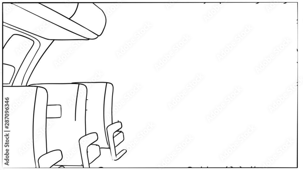 hotesse interieur avion sans crayon