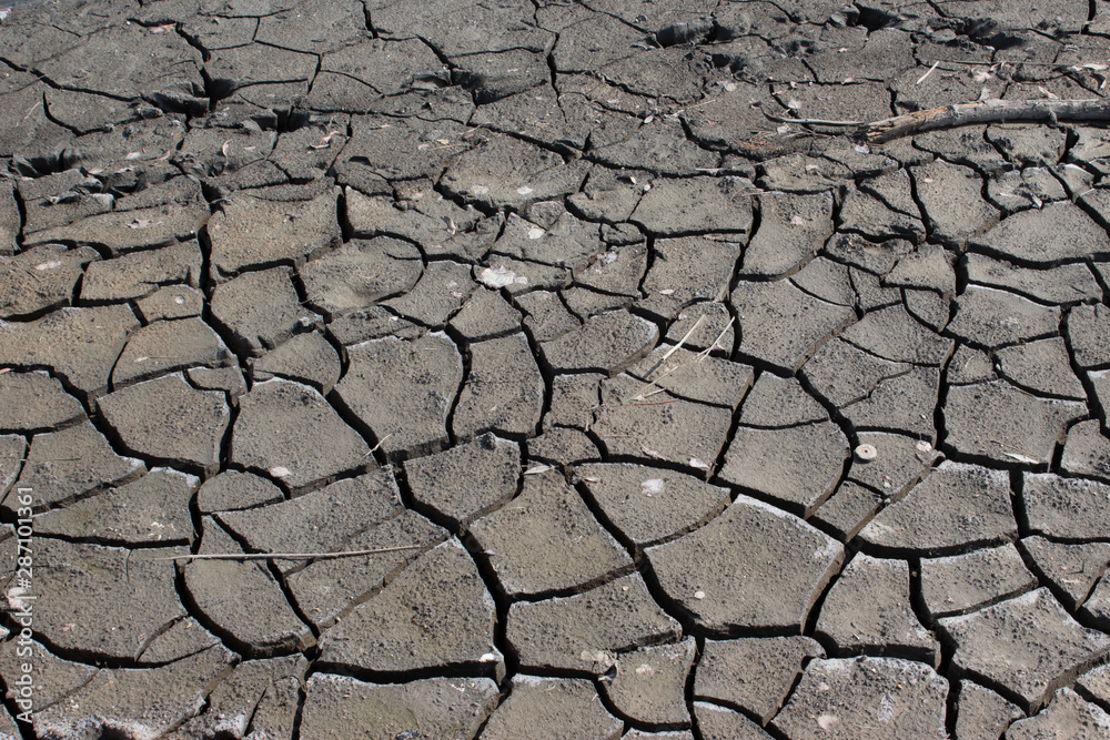 Cracked soil during heat period, dried out earth for background or texture Cracked soil during heat period, dried out earth for background or texture