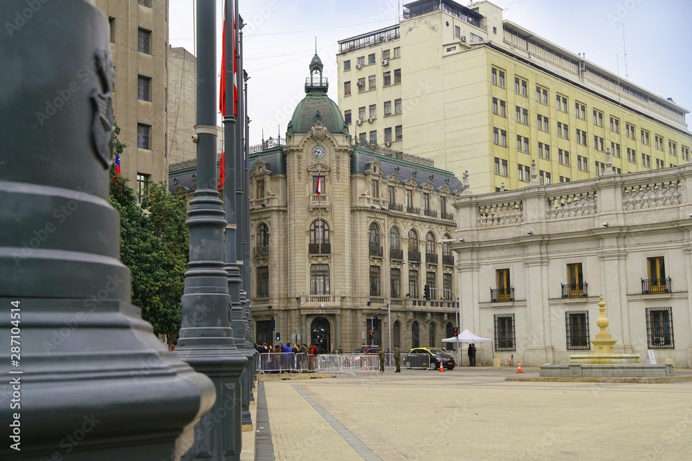 Fototapeta premium presidential palace La Moneda in Santiago de Chile