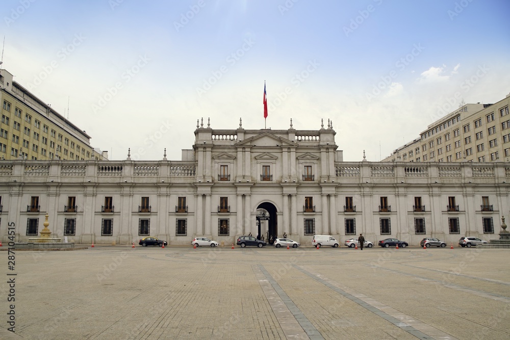 presidential palace La Moneda in Santiago de Chile