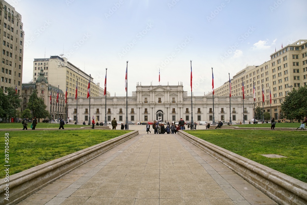 presidential palace La Moneda in Santiago de Chile