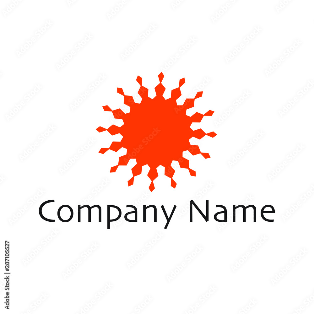 Fototapeta premium Orange Sun Logo