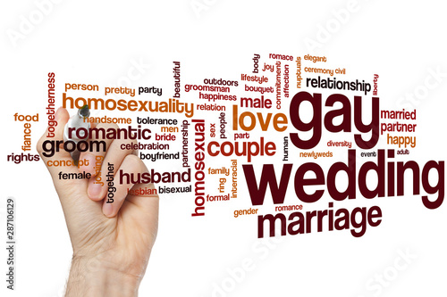 Gay wedding word cloud photo