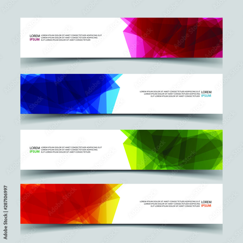 Naklejka premium Vector Abstract banner web template