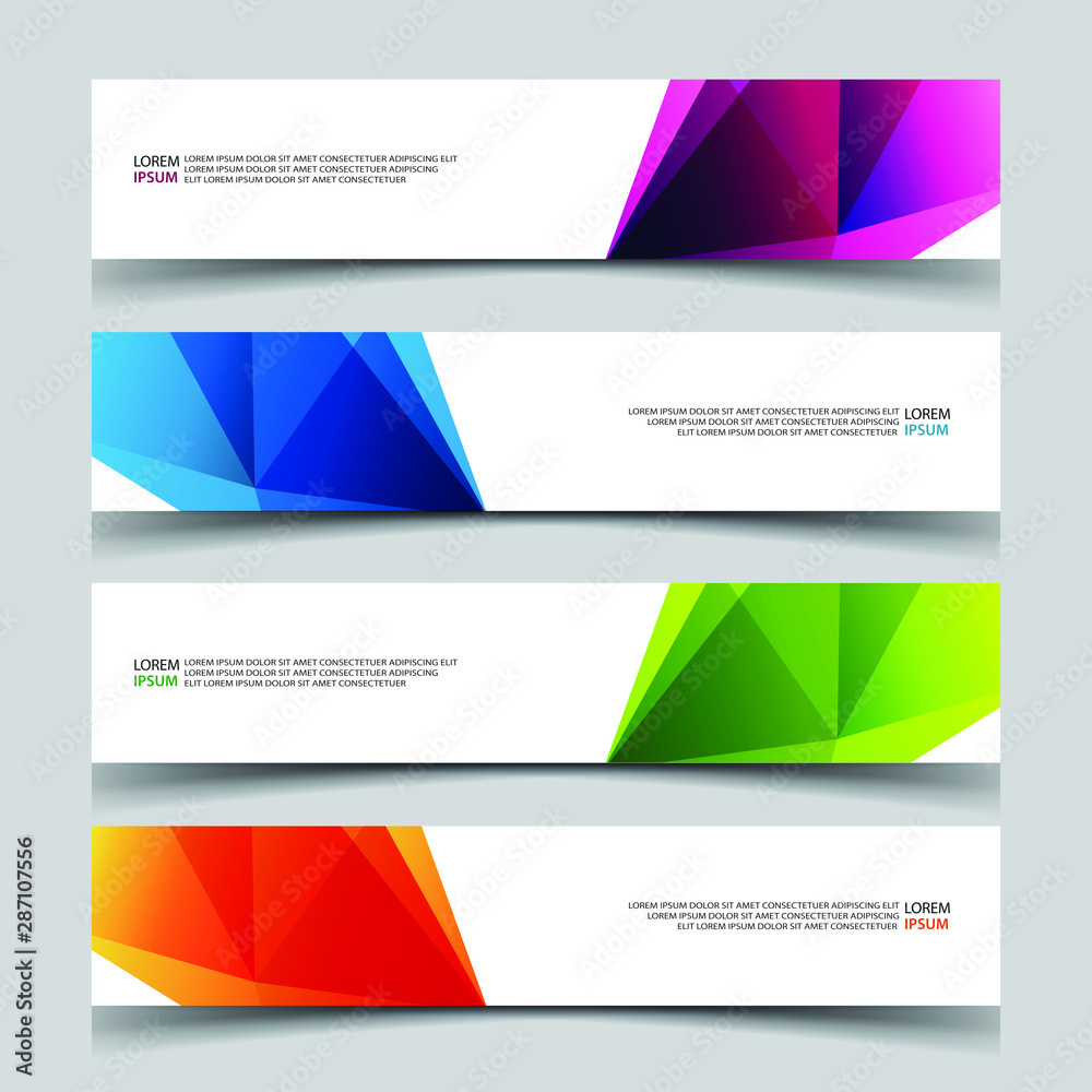 Naklejka premium Vector Abstract banner web template