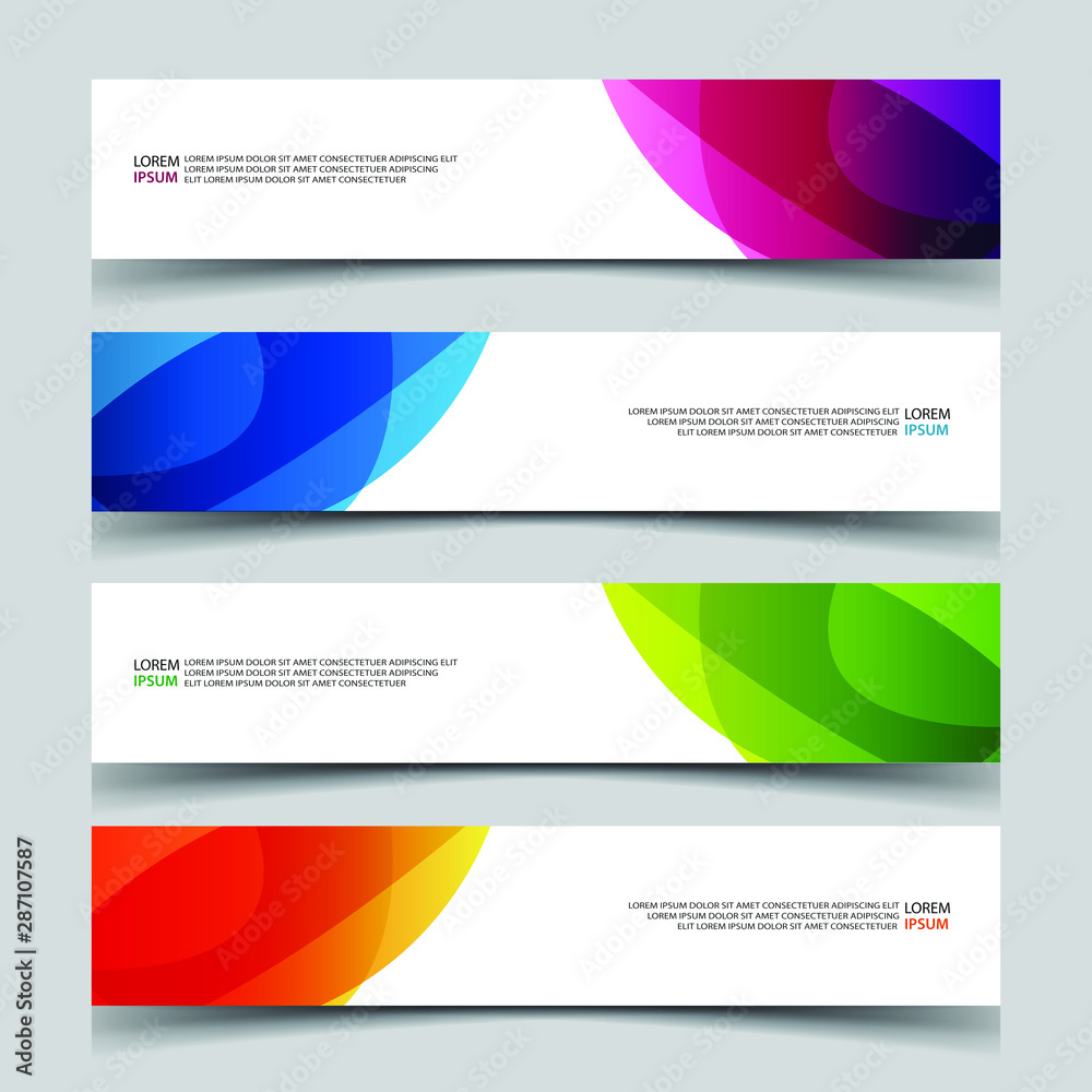 Naklejka premium Vector Abstract banner web template