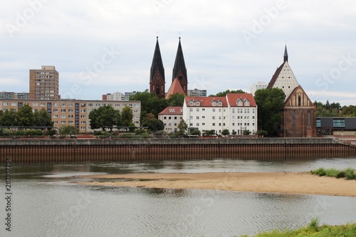 Blick auf Frankfurt/Oder von Slubice, Polen photo