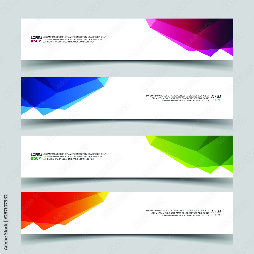 Naklejka premium Vector Abstract banner web template