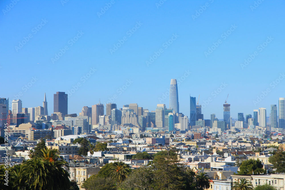 View of San Francisco’s Skyline from Mission Dolores Park, United States