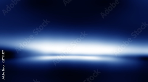 Blue empty room studio gradient with spotlight used for background and display your product
