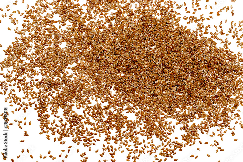 Flax seeds, brown Linseed. Background or texture of Linen seeds close-up. Top view Flax seeds, brown Linseed. Background or texture of Linen seeds close-up. Top view